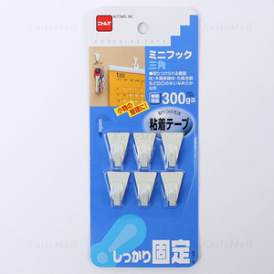 일본 니톰 스틸 미니 후크 (6P세트) - 삼각(접착식 행거)